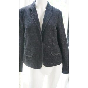 Sandra Black Tweed Boucle Blazer Size 4